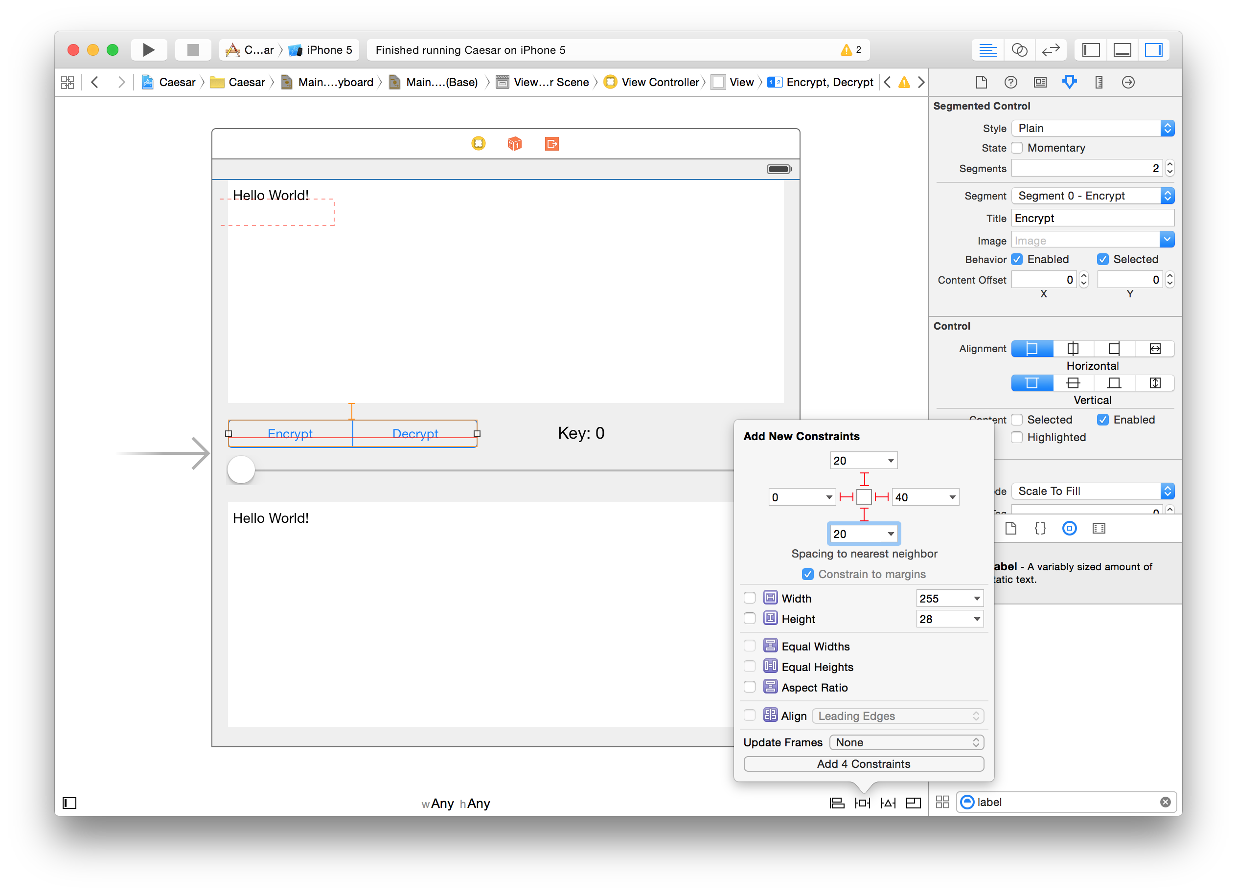 xcode constraints 1