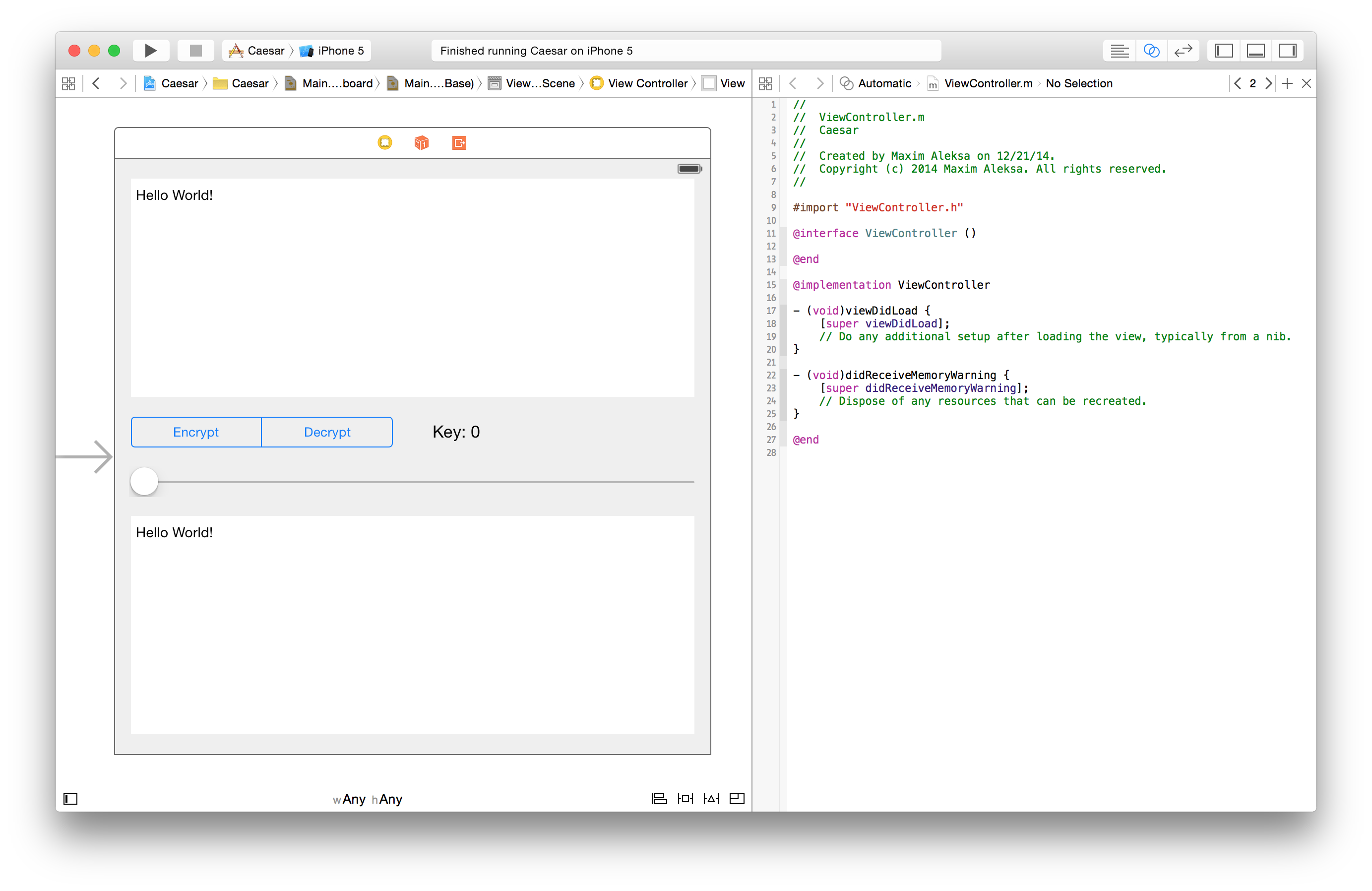xcode controller 0
