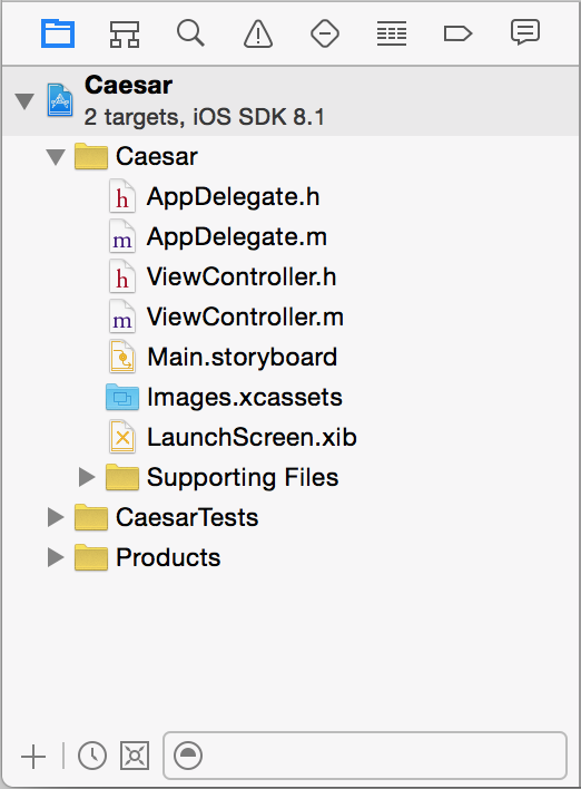 xcode navigator 0
