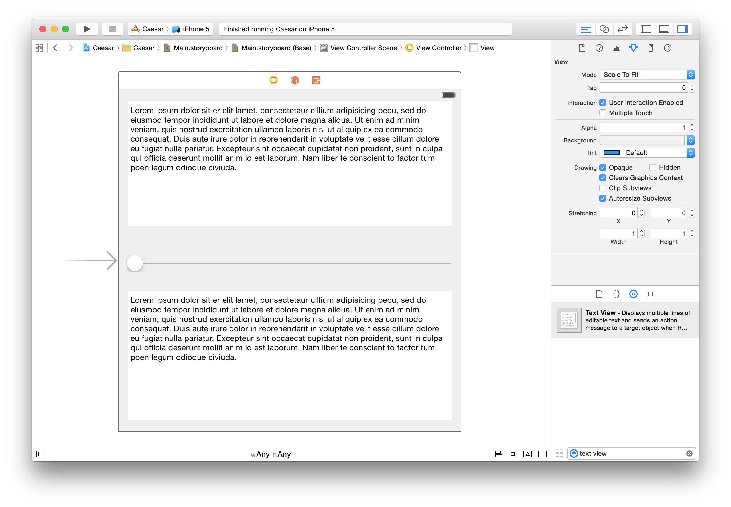 xcode view text views 0